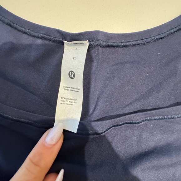 NWT lululemon ultra soft Nulu Wundermost Square-Neck Bodysuit Navy Sz 1X - Picture 9 of 9